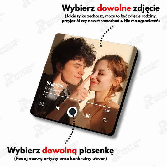Personalizowany magnes z muzyką | MagicznyMagnes™